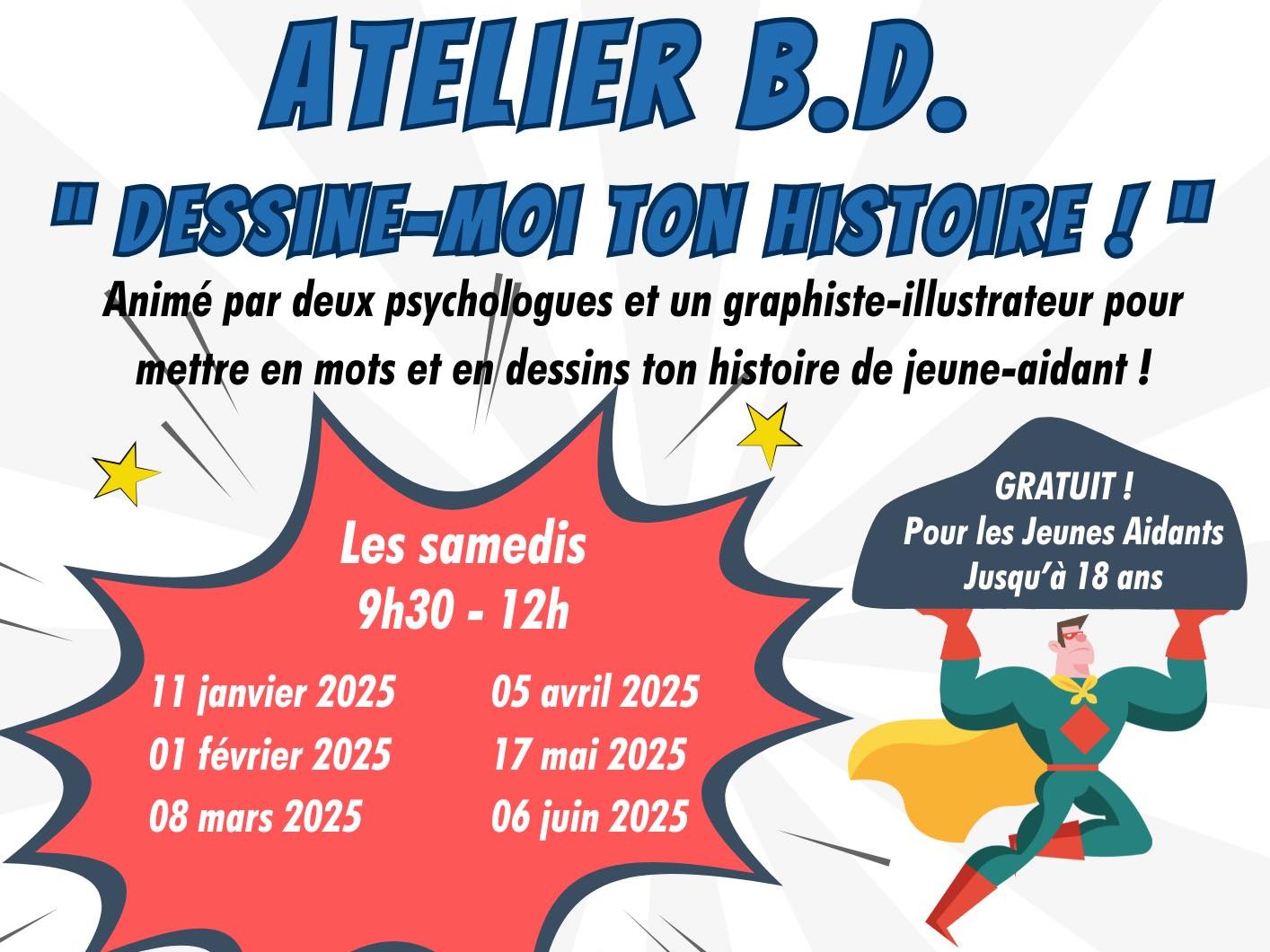 DES ATELIERS POUR LES JEUNES AIDANTS !